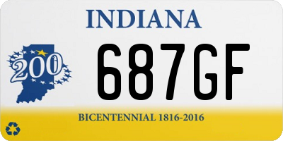 IN license plate 687GF