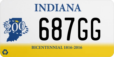 IN license plate 687GG