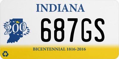 IN license plate 687GS