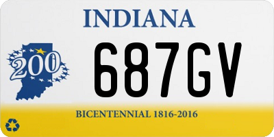 IN license plate 687GV