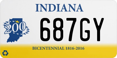 IN license plate 687GY