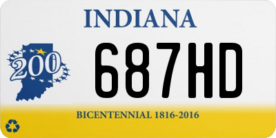 IN license plate 687HD