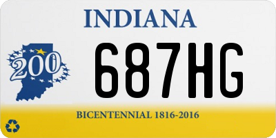 IN license plate 687HG