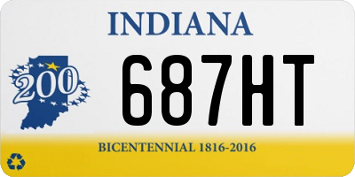 IN license plate 687HT