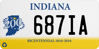 IN license plate 687IA