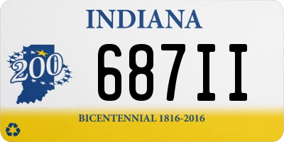 IN license plate 687II