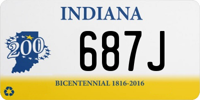 IN license plate 687J