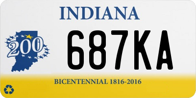 IN license plate 687KA