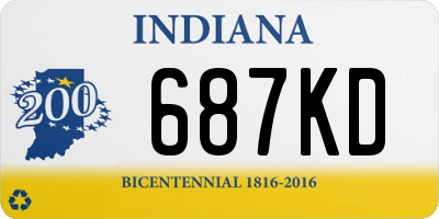 IN license plate 687KD