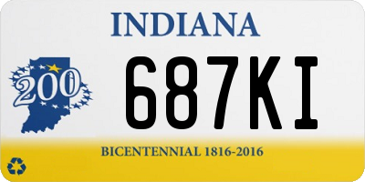 IN license plate 687KI