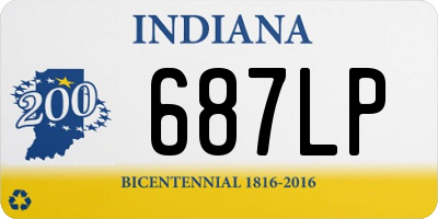 IN license plate 687LP