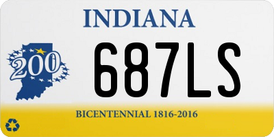 IN license plate 687LS