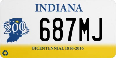 IN license plate 687MJ