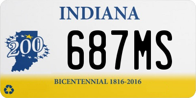 IN license plate 687MS