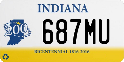 IN license plate 687MU