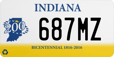 IN license plate 687MZ