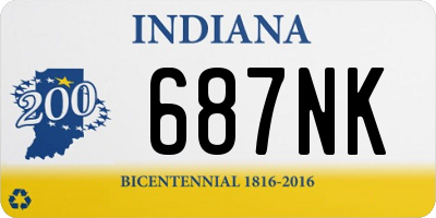 IN license plate 687NK