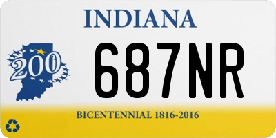 IN license plate 687NR