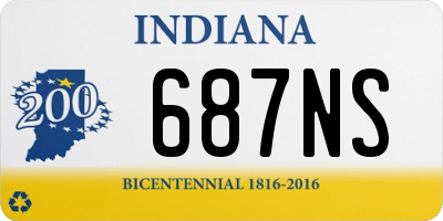 IN license plate 687NS