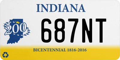 IN license plate 687NT