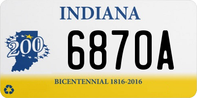 IN license plate 687OA