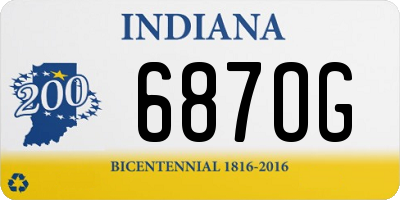 IN license plate 687OG