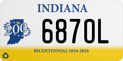 IN license plate 687OL