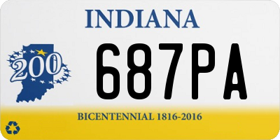 IN license plate 687PA