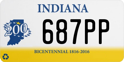 IN license plate 687PP