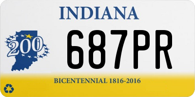 IN license plate 687PR