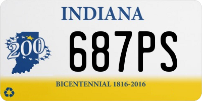 IN license plate 687PS