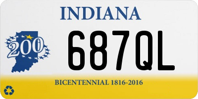 IN license plate 687QL