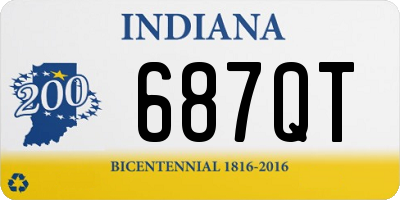 IN license plate 687QT