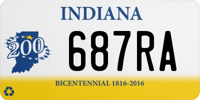 IN license plate 687RA