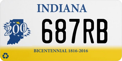 IN license plate 687RB