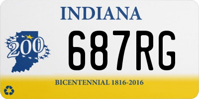 IN license plate 687RG