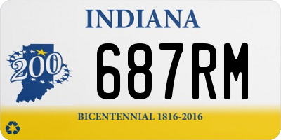 IN license plate 687RM