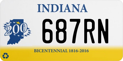 IN license plate 687RN