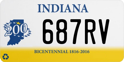 IN license plate 687RV