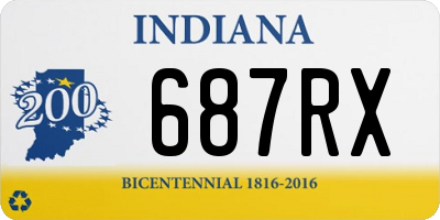 IN license plate 687RX