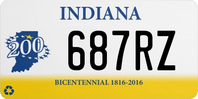 IN license plate 687RZ