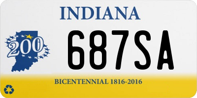 IN license plate 687SA