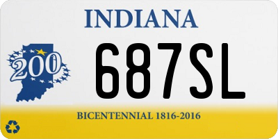 IN license plate 687SL