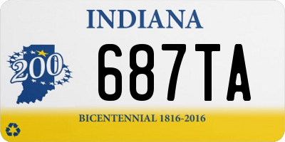 IN license plate 687TA