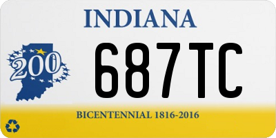 IN license plate 687TC