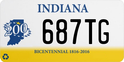 IN license plate 687TG