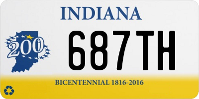 IN license plate 687TH