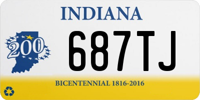 IN license plate 687TJ