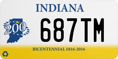 IN license plate 687TM