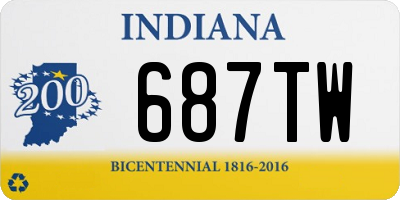 IN license plate 687TW